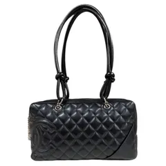 シャネル ボーリングバッグ カンボン ショルダーバッグ レザー ブラック レディース  CHANEL  中古 シャネルのサムネイル