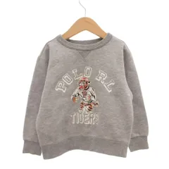 ポロ ラルフローレン POLO RALPH LAUREN 美品 トレーナー スウェット クルーネック タイガープリント 110 グレー /OBのサムネイル