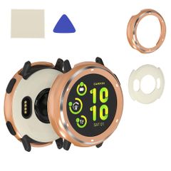 For Garmin vívoactive 5 / active 5 전용 경량 설계 금속 프레임 케이스 강인한 보호 성능 간단 제거 고경도 PC 백 케이스 부속 청수포&오픈 툴 첨부 시계 본체 별매(로즈 골드)