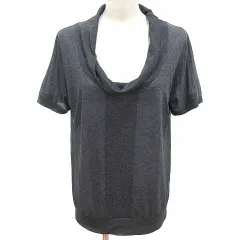 ペニーブラック PENNYBLACK ニット カットソー Uネック 半袖 M チャコールグレー /YKのサムネイル