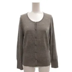 ソニアリキエル SONIA RYKIEL クルーネックカーディガン 40 グレー ピュアウール 装飾ボタン ラインストーン /JI ■ECF007のサムネイル