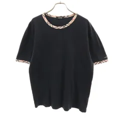 BURBERRY BLACK LABEL バーバリーブラックレーベル 日本製 半袖 リンガー Tシャツ 3 ブラック 三陽商会 レディース 古着のサムネイル