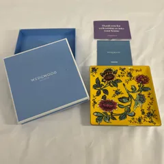 WEDGWOOD ウェッジウッド ワンダーラスト イエロー トンキン スクエアプレート 箱付きのサムネイル