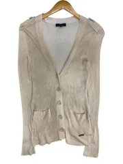 BURBERRY BLACK LABEL (バーバリーブラックレーベル) ロングニットカーディガン カシミヤ混 シルク FB421-234-4038 38 ベージュ レディース/009のサムネイル