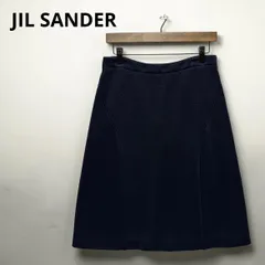 JIL SANDER ジルサンダー スカート サイズ36 ネイビー イタリア製 ストレッチ Aライン 膝丈 レディース レーヨン混 シンプル 無地 MADE IN ITALYのサムネイル