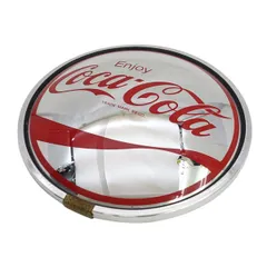 Coca-Cola コカ・コーラ ◆コカ・コーラ コカコーラ ミラー 鏡 壁掛け 昭和レトロ ヴィンテージ 直径：約19cm 趣味雑貨【中古】 のサムネイル