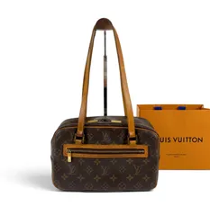 LOUIS VUITTON ルイヴィトン　モノグラムレザー　シテMM セミショルダーバッグ　ブラウン　肩掛けのサムネイル