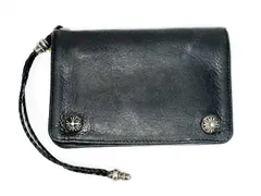 クロムハーツ CHROME HEARTS 2ZIP STRAP WALLET 2ジップ ストラップ ウォレット クロスボール ボタン レザー  財布 ブラック 黒 【ブランド古着ベクトル】【中古】▲260810のサムネイル