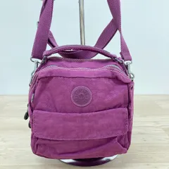 kipling/キプリング ショルダーバッグ/ハンドバッグ パープル 紫 2WAY 肩掛け 斜め掛け ナイロン ロゴ レディース[OP00502]のサムネイル