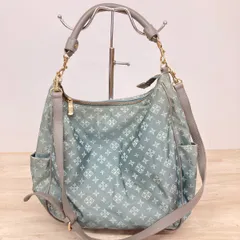 russet/ラシット 2way ショルダーバッグ/ハンドバッグ モノグラム 総柄 ブルーグレー系/ライトブルー レディース[ON01743]のサムネイル
