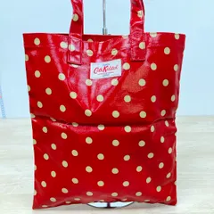 美品 Cath Kidston キャスキッドソン トートバッグ レッド/ドット柄 水玉 赤 鞄 ハンドバッグ レディース[OP00511]のサムネイル