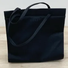 美品 FOXEY/フォクシー ロゴ入り トートバッグ/ハンドバッグ ブラック/黒 レディース[ON01776]のサムネイル