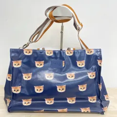 美品 PAUL & JOE sister 2WAY トートバッグ/ショルダーバッグ ネイビー 猫柄 キャット 総柄 ポール&ジョー シスター[OB04494]のサムネイル
