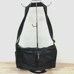 美品 LESPORTSAC/レスポートサック ショルダーバッグ 斜め掛け カバン ブラック/黒 ナイロン ロゴテープ[OL01161]のサムネイル