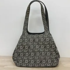 美品 SAVOY/サボイ トートバッグ/ハンドバッグ レディース グレー×ブラック ロゴ総柄 モノグラム キャンバス[OL01165]のサムネイル