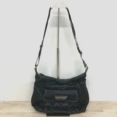 美品 DAKS/ダックス ショルダーバッグ/肩掛けカバン ブラック/黒 ナイロン キルティングデザイン レディース[OG00351]のサムネイル