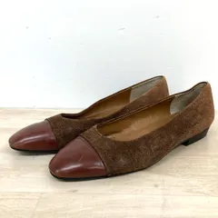 TRUSSARDI/トラサルディ パンプス 24cm ブラウン/茶色 切り替えデザイン レディース ローヒール 日本製[OL01184]のサムネイル