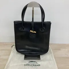 LONGCHAMP ロンシャン レザートートバッグ/ハンドバッグ ブラック/黒 トグルボタン 保存袋付 MADE IN FRANCE[OQ04164]のサムネイル