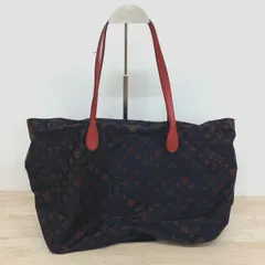 russet/ラシット トートバッグ モノグラム 総柄 ネイビー×レッド/紺×赤 レディース 肩掛けバッグ[OQ04166]のサムネイル