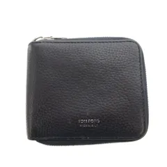 トムフォード TOM FORD 二つ折り財布 ウォレット ラウンドジップ レザー ロゴ 黒 /FF ■IBO100のサムネイル
