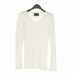 ラウンジリザード LOUNGE LIZARD リブVネック ロングスリーブTシャツ カットソー 長袖 2 ホワイト 白 P10 9112 8055のサムネイル