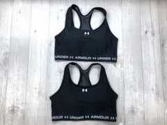 UNDER ARMOURアンダーアーマートレーニング プラクティス ヨガ無地ブラトップ タンクトップ 黒 XL レディース ポリエステル 2点まとめ売りのサムネイル