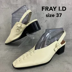 FRAY I.D フレイアイディー 23.5cm 37 ハンドステッチパンプス イエロー 黄色 バックストラップ ミュール サンダル スクエアトゥ チャンキーヒール 太ヒール ローヒール カジュアル ドレス エレガント ★ ■◆のサムネイル