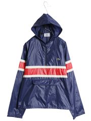 【クーポン配布中!】 70s 80s ラコステ ナイロン アノラック パーカー ジャケット メンズ M / 古着 ヴィンテージ プルオーバー ハーフジップ フード パッカブル