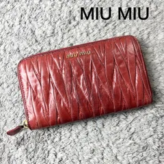 MIU MIU ミュウミュウ マテラッセ 長財布 ラウンドファスナー レッドのサムネイル