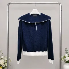 The HANDSOME LANVIN COLLECTION 2023 セーラー カラー バイカラー ニット 82-94-160サイズのサムネイル