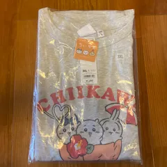 【新品未使用】うさぎ　ちいかわ　ハチワレ　GU Tシャツ　3XL ハイビスカスのサムネイル