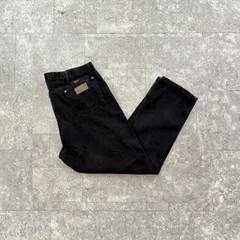 ラングラー 13MWZ ブラックデニム W44 L30 黒 Wrangler カウボーイカット ジーンズ デニムパンツ ワイド バギー 90s ストリート アメカジ 古着のサムネイル