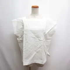 イッセイミヤケ ISSEY MIYAKE 半袖 カットソー ブラウス 2 オフホワイト スクエアネック フレンチスリーブ 日本製のサムネイル