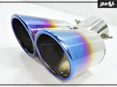 ★凹み無し★ 社外 MB15S デリカD2 / マフラーカッター チタンカラー テールエンド /  スラッシュカット 全長約19cm 差込径約6.2cm 即納のサムネイル