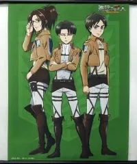 進撃の巨人 リヴァイ エレン タペストリー 5点 まとめ売り 中古】タペストリー [単品] エレン＆リヴァイ＆ハンジ A3タペストリー