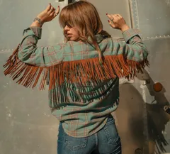 HARLEYDAVIDSON  WOMEN'S VINTAGE FRINGE PLAID SHIRTのサムネイル