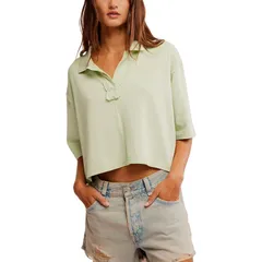 フリーピープル レディース トップス Tシャツ ポロシャツ Free People Denmark Polo Womens Candy Mint ミントのサムネイル