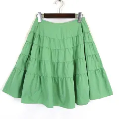 デイシー deicy スカート フレアスカート ティアード ギャザー ひざ丈 S 1 ライトグリーン 緑のサムネイル