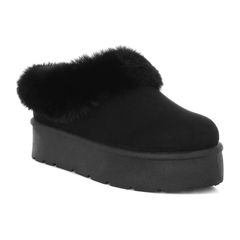 런던 래그 여성 신발 부츠 레인 부츠 London Rag Aniso Womens Faux Fur SlipOn Winter Boots Black 블랙