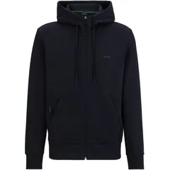 ボス メンズ アウター パーカー・スウェット パーカー Boss Saggy Curved Zip Hoodie Navy 402 ネイビーのサムネイル