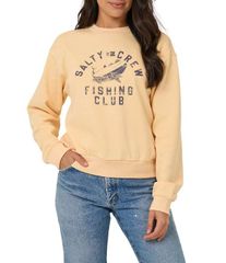 ソルティークルー レディース アウター パーカー・スウェット シャツ フリース Salty Crew Fishing Club Long Sleeve Fleece Sweatshirt Custarのサムネイル