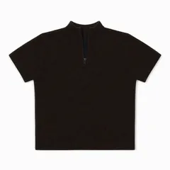 DUETTA デュエッタ 半袖ニット ハーフジップ ブラウンのサムネイル
