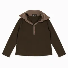 COTE PARIS コート パリ リブ長袖ニット ブラウンのサムネイル