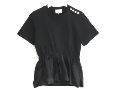 【228490】3.1 Phillip Lim スリーワン フィリップ リム  パール装飾　カットソー　ウエスト切替 コットン XS  ・XS P191-1687HCJ ブラックのサムネイル