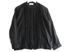 【230143】SOIL ソイル  COTTON VOILE  PINTUCK レース　ブラウス  ・4 NSL21542 ブラックのサムネイル