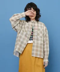 【231941】＜タグ付＞ FRAPBOIS フラボア  シアーチェ シャツ バンドカラー 長袖 ユニセックス  ・1 B1543RFB007 ベージュのサムネイル