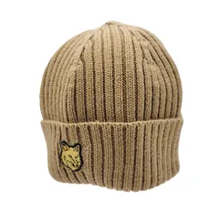 【中古品】MAISON KITSUNE メゾンキツネ LM06111KT1022 FOX HEAD PATCH RIBBED BEANIE フォックス ヘッド パッチ リブド ビーニー 帽子 【185-260217-cs-11-izu】のサムネイル