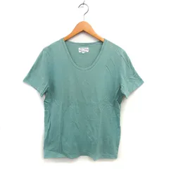 ピジャマクロージング pyjama clothing Uネック カットソー Tシャツ コットン 綿 無地 半袖 M 緑 グリーン /NT17のサムネイル