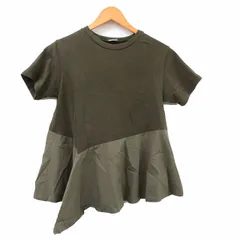 エレンディーク ELENDEEK カットソー Tシャツ 半袖 フレア 切替 コットン シンプル F カーキ /KT20のサムネイル