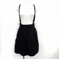 カージュ Khaju スカート フレア 膝丈 サロペット シンプル バックジップ 26 ブラック /ST36のサムネイル